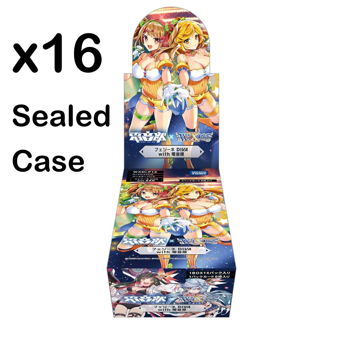 x16 WXDi-P14 WIXOSS TCG Booster Pack Fezone DIVA with Denonbu DP-BOX Japanese